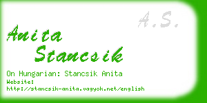 anita stancsik business card